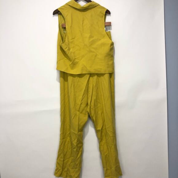 Free People Womens Gabbie Vest Suit Set Yellow Size 14 $308 - Picture 13 of 15